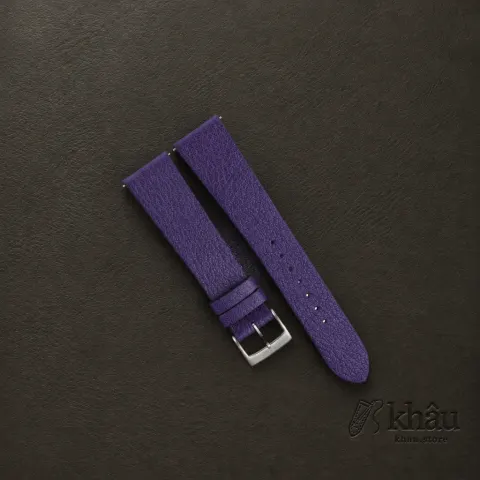 Vintage Purple Alran Chevre Leather Watch Strap — front view