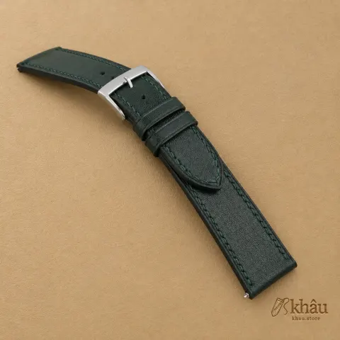 Box Calf Dark Green Leather Watch Strap — additional view