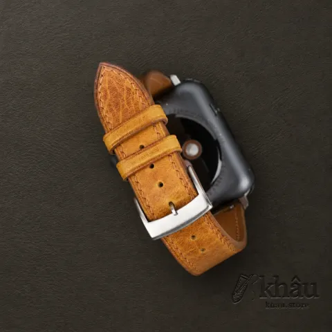 Whiskey Waxed Badalassi Carlo Leather Apple Watch Band — additional view