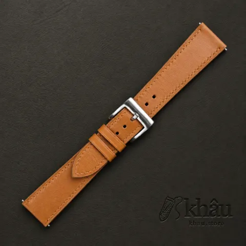 Honey Smooth Calf Leather Watch Strap — additional view