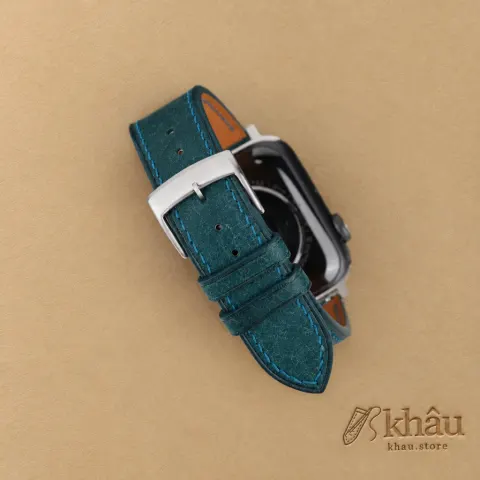 Navy Badalassi Carlo Pueblo Leather Apple Watch Band — additional view