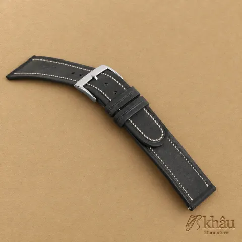 40’s Vintage Black Pueblo Leather Watch Strap — additional view