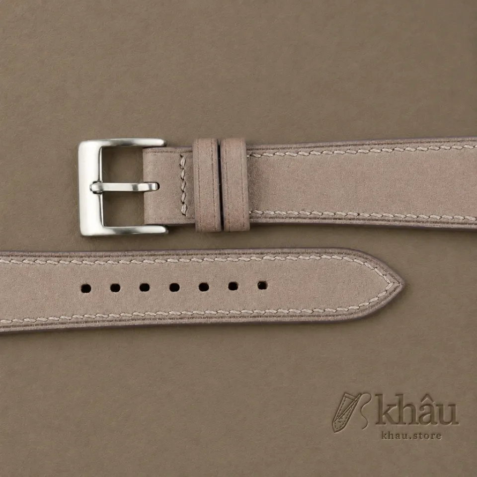 Pastel Nude Nubuck Leather Watch Strap — additional view