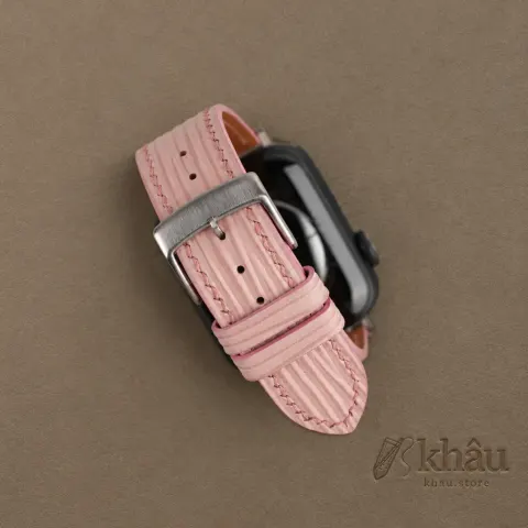 Light Pink Epi Leather Apple Watch Band — additional view