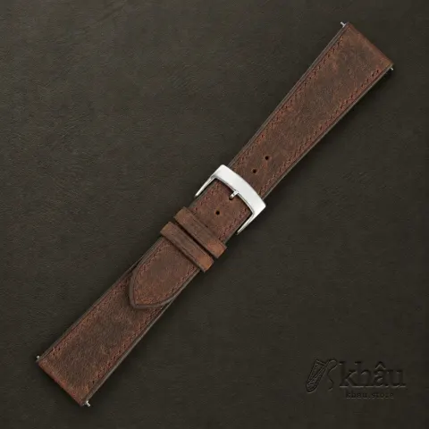 Brown Crazy Horse Leather Watch Strap — additional view
