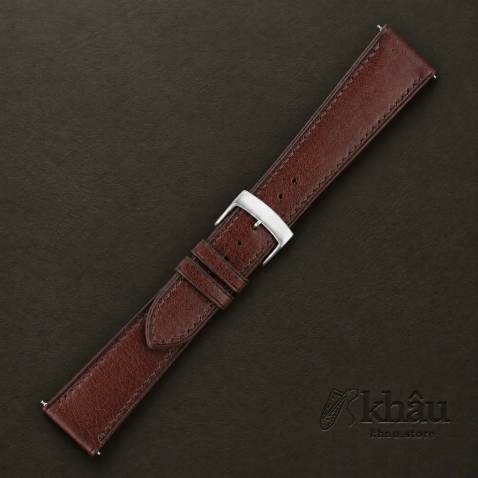 Brown Vachetta Leather Watch Strap — additional view