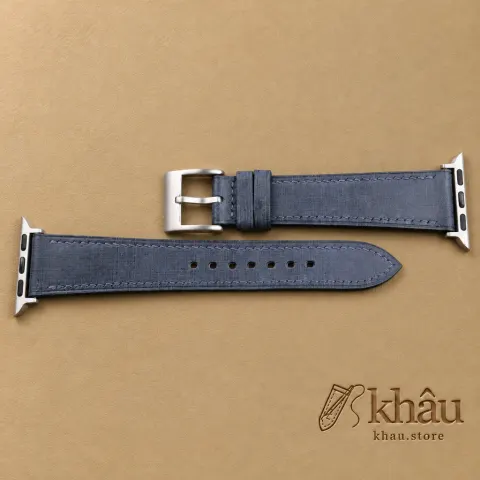 Navy Babele Leather Apple Watch Band — additional view