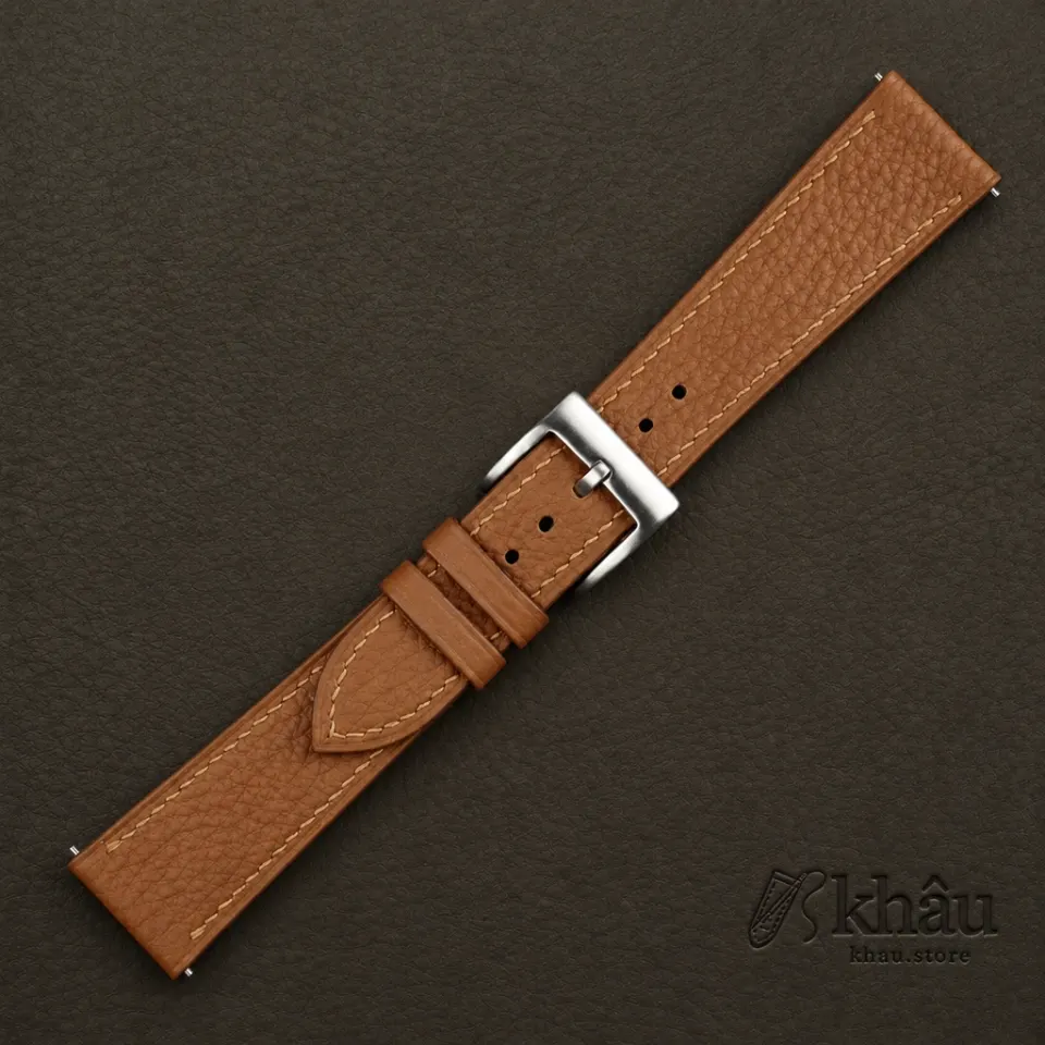 Golden Togo Leather Watch Strap — additional view