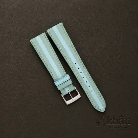 Duocolor Turquoise Alran Sully Leather Watch Strap — front view
