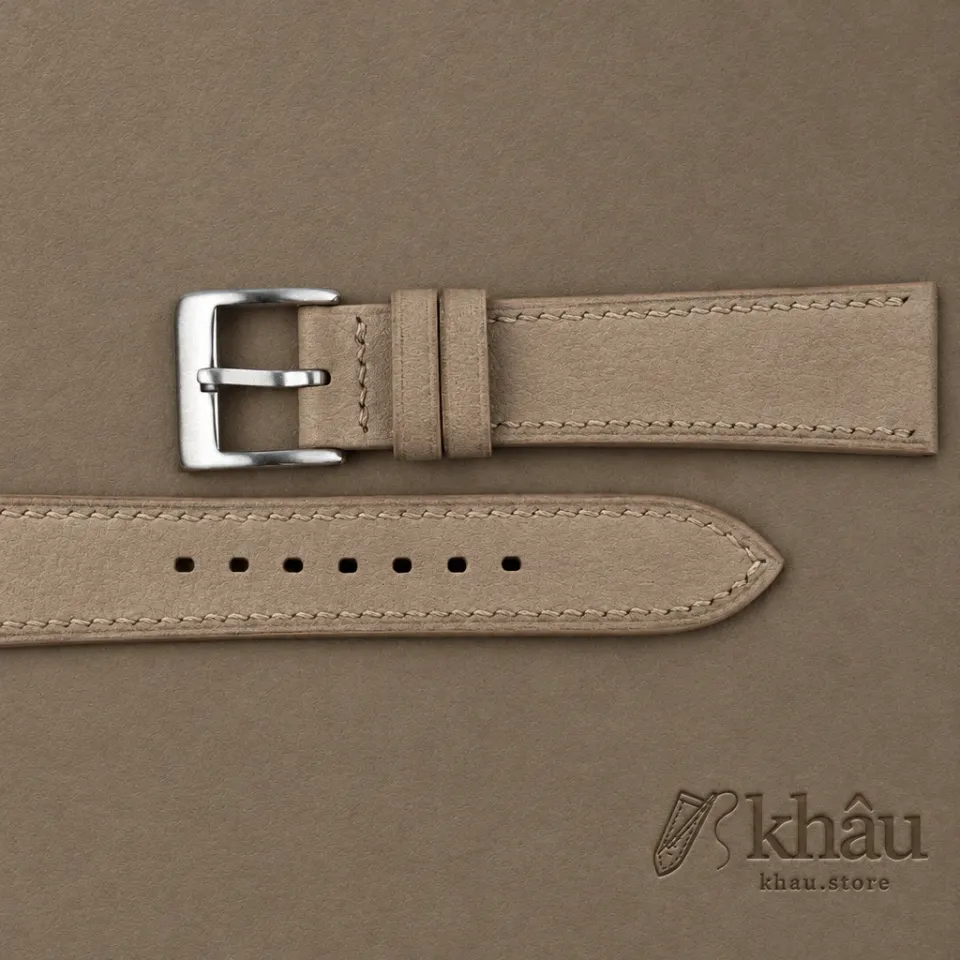 Cream Nubuck Leather Watch Strap — additional view