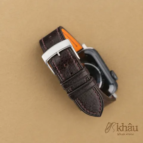 Dark Brown Vachetta Leather Apple Watch Band — additional view