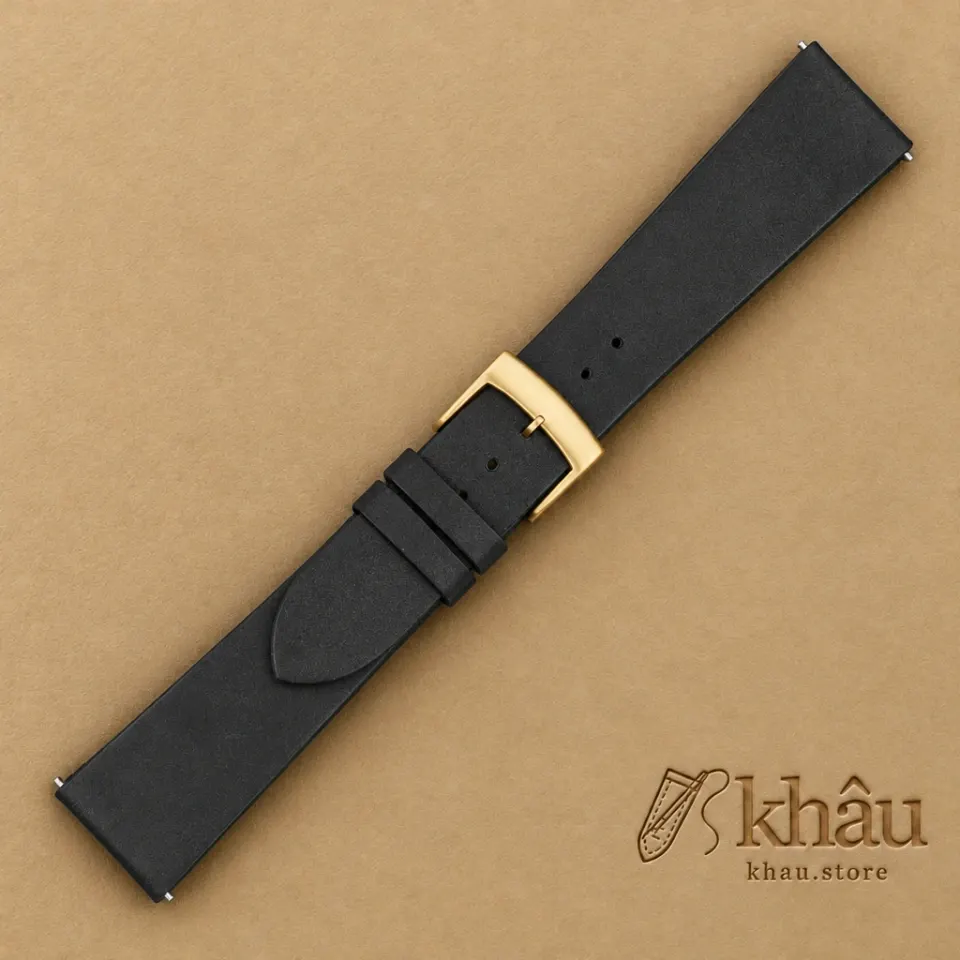 Vintage Black Pueblo Badalassi Carlo Leather Watch Strap — additional view