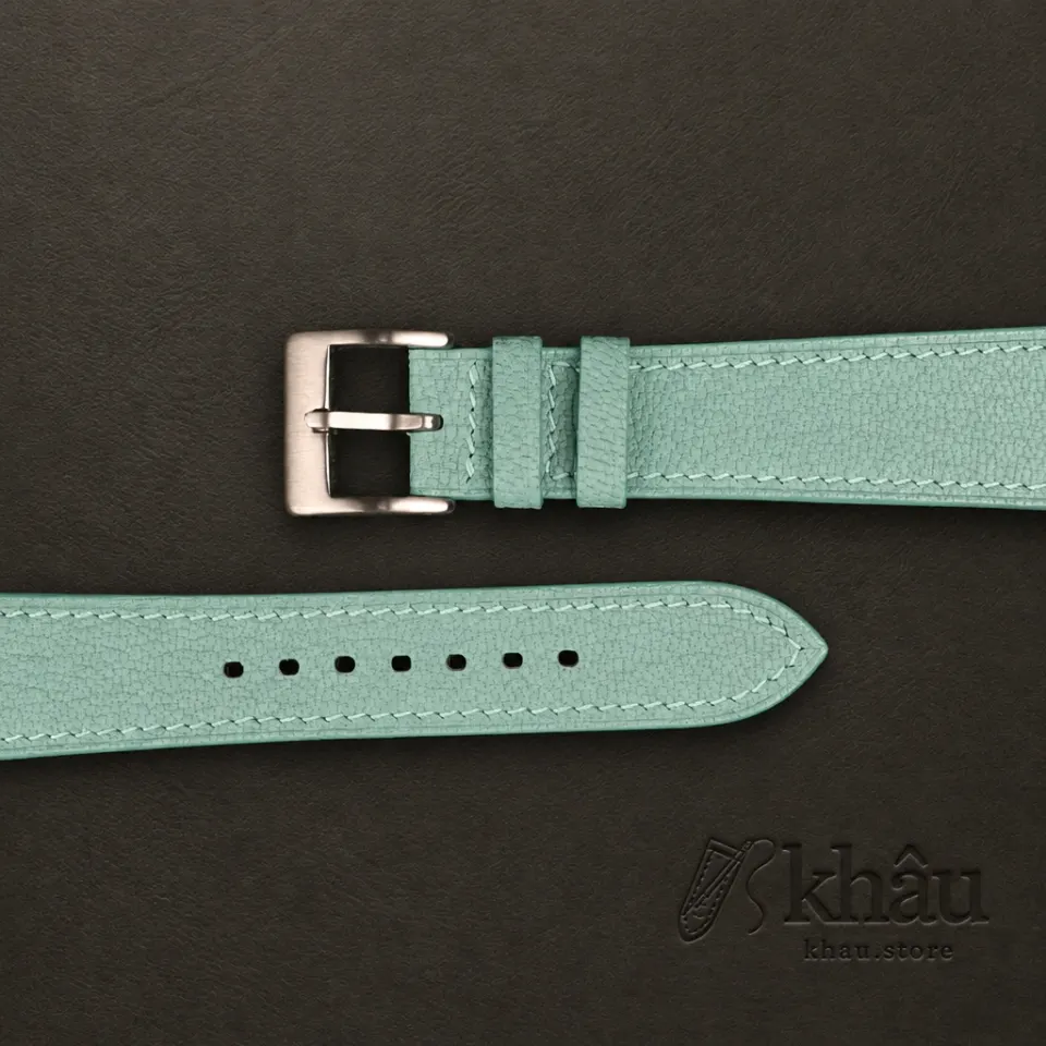Turquoise Alran Chevre Leather Watch Strap — additional view