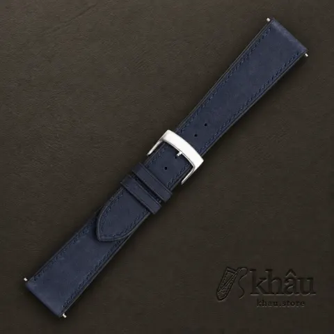 Blue Crazy Horse Leather Watch Strap — additional view