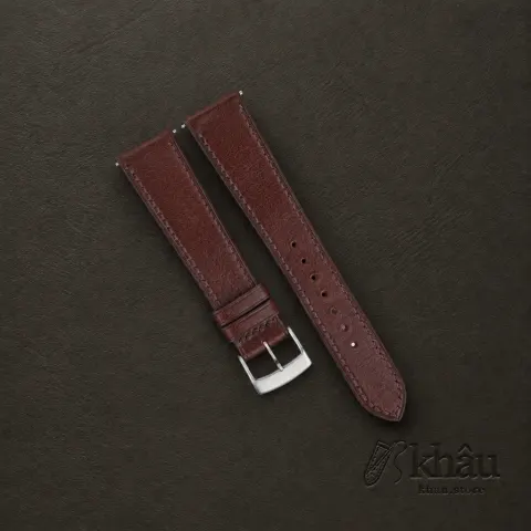 Brown Vachetta Leather Watch Strap — front view