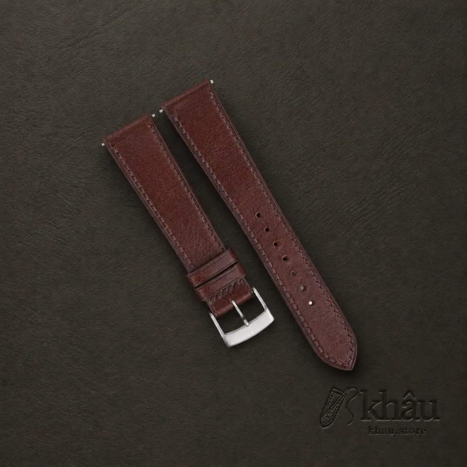 Brown Vachetta Leather Watch Strap — front view