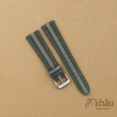 Duocolor Forest Alran Sully Leather Watch Strap — front view