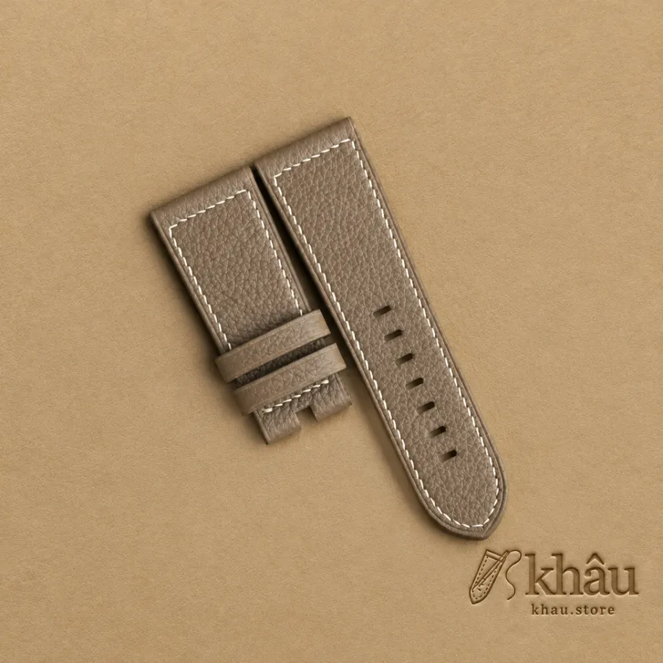 Taupe Togo Leather Strap for PAM Watch — front view