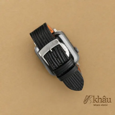 Black Epi Leather Apple Watch Band — additional view