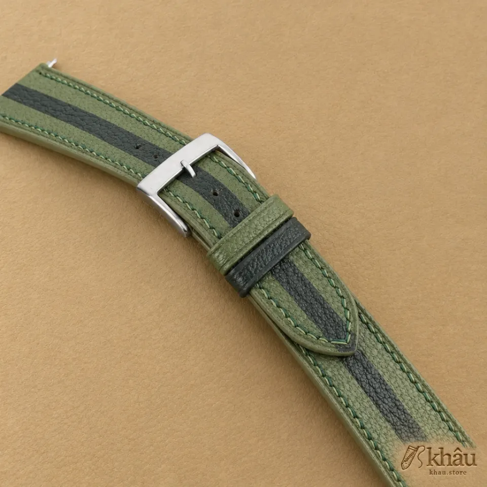 Duocolor Moss Alran Sully Leather Watch Strap — additional view
