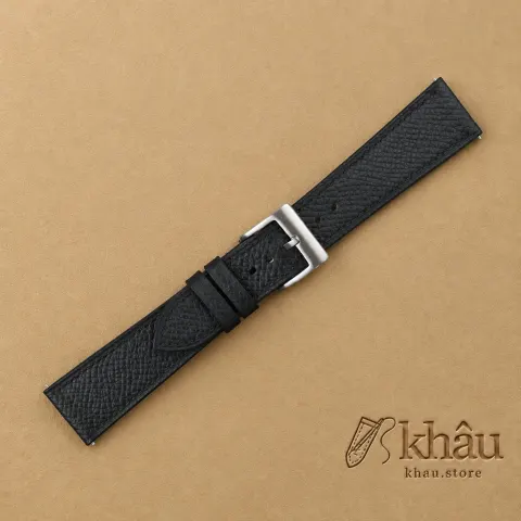 Black Epsom Leather Watch Strap — additional view