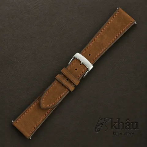 Spanish Brown Crazy Horse Leather Watch Strap — additional view
