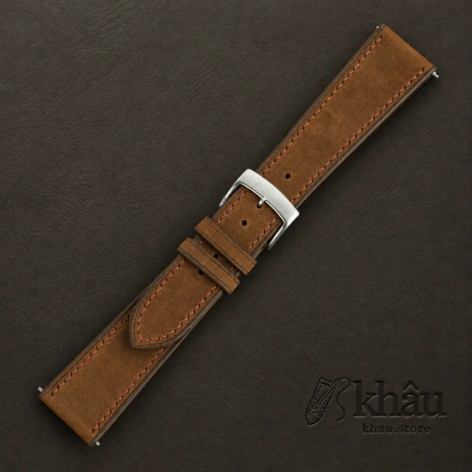 Spanish Brown Crazy Horse Leather Watch Strap — additional view