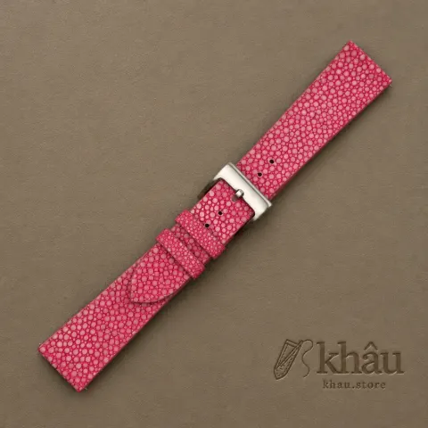 Vintage Pink Stingray Leather Watch Strap — additional view