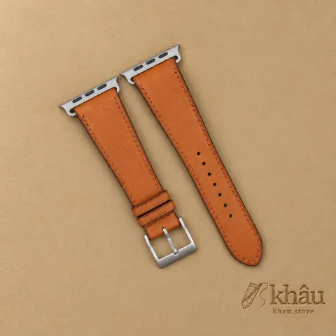 Whiskey Badalassi Carlo Pueblo Leather Apple Watch Ultra Band — front view