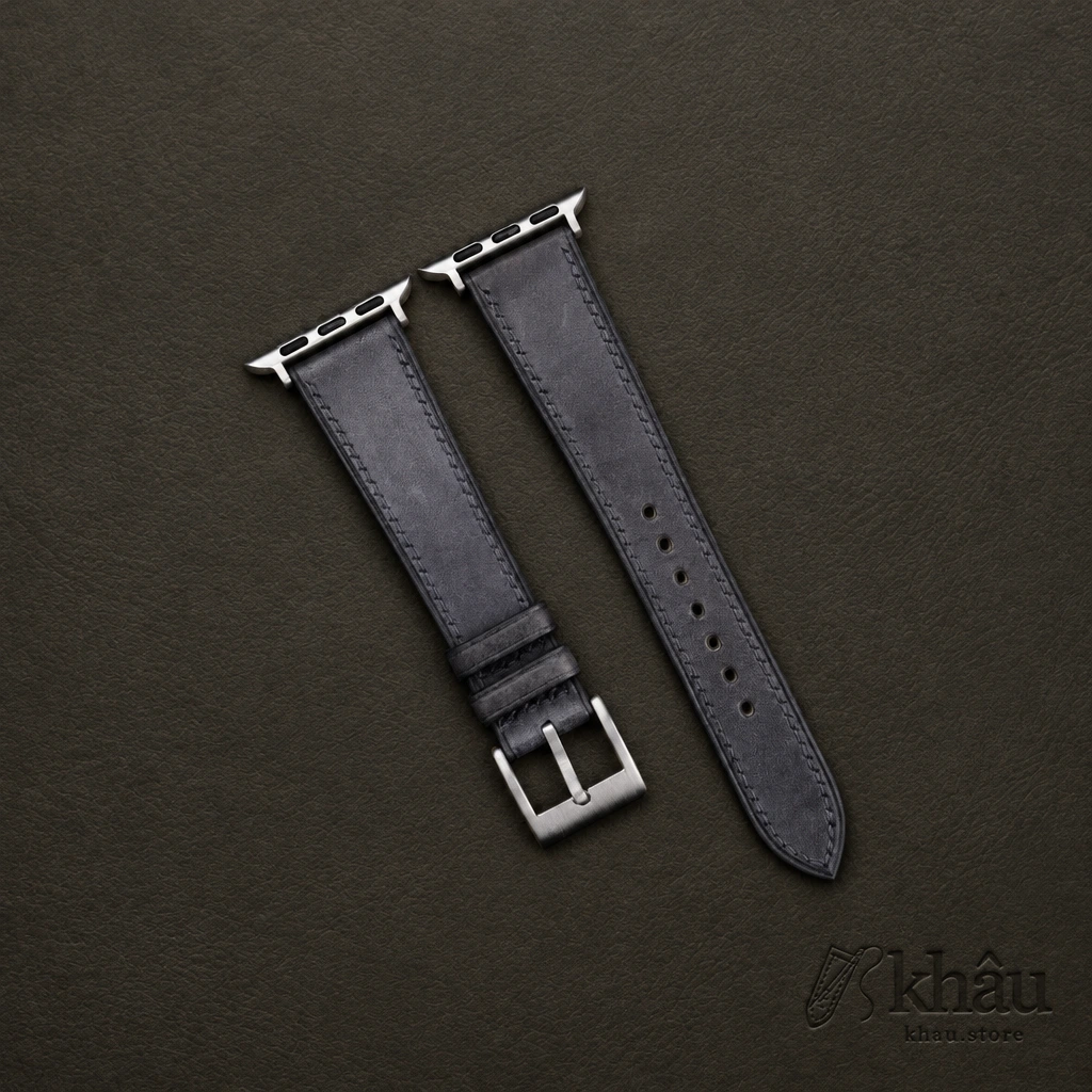 Purple Maya Leather Apple Watch Band — front view