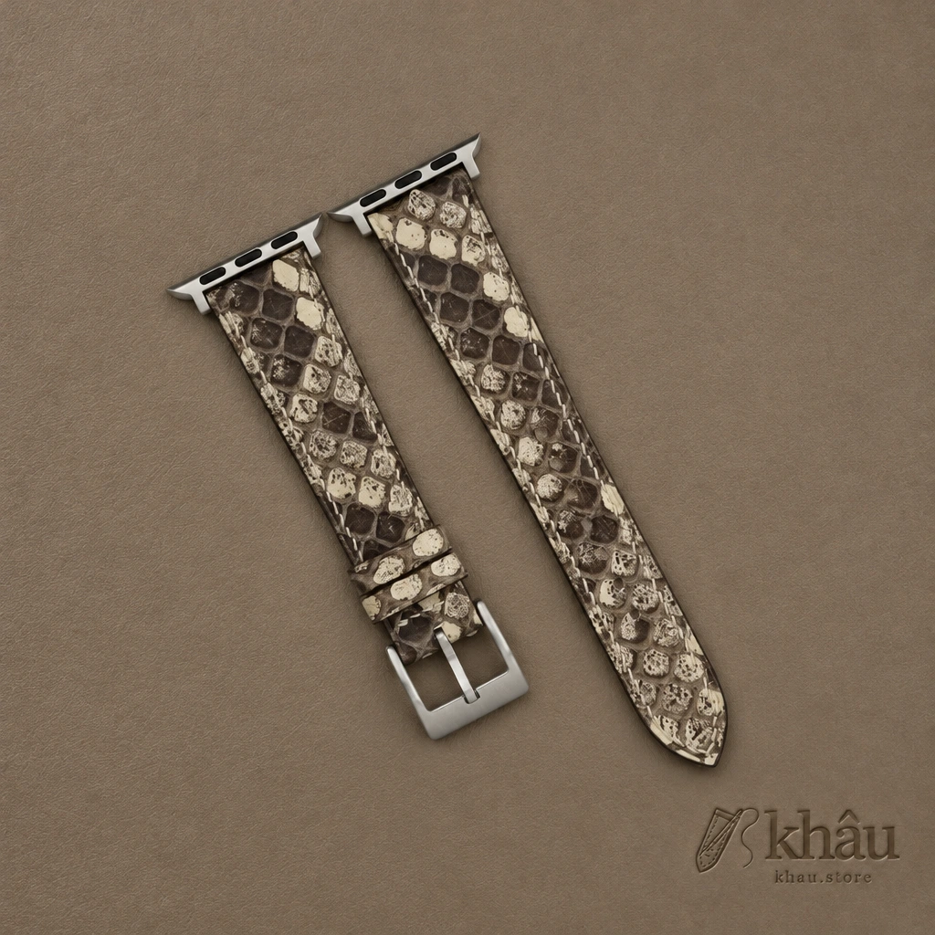 Python Leather Apple watch band — front view
