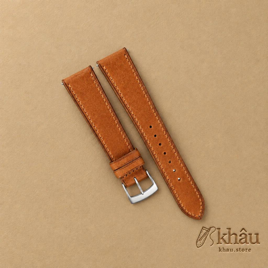 Whiskey Pueblo Badalassi Carlo Leather Watch Strap — front view