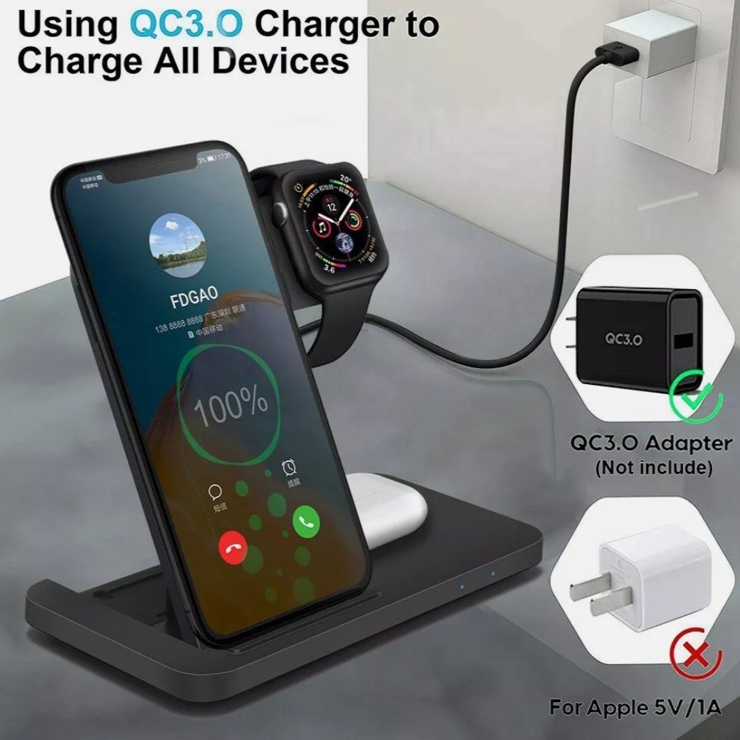 3 in 1 Wireless Foldable Charging Station